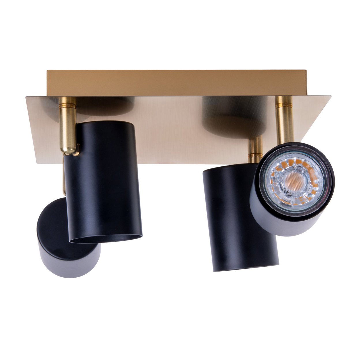 Näve Frida Plafondlamp Zwart/Goud GU10