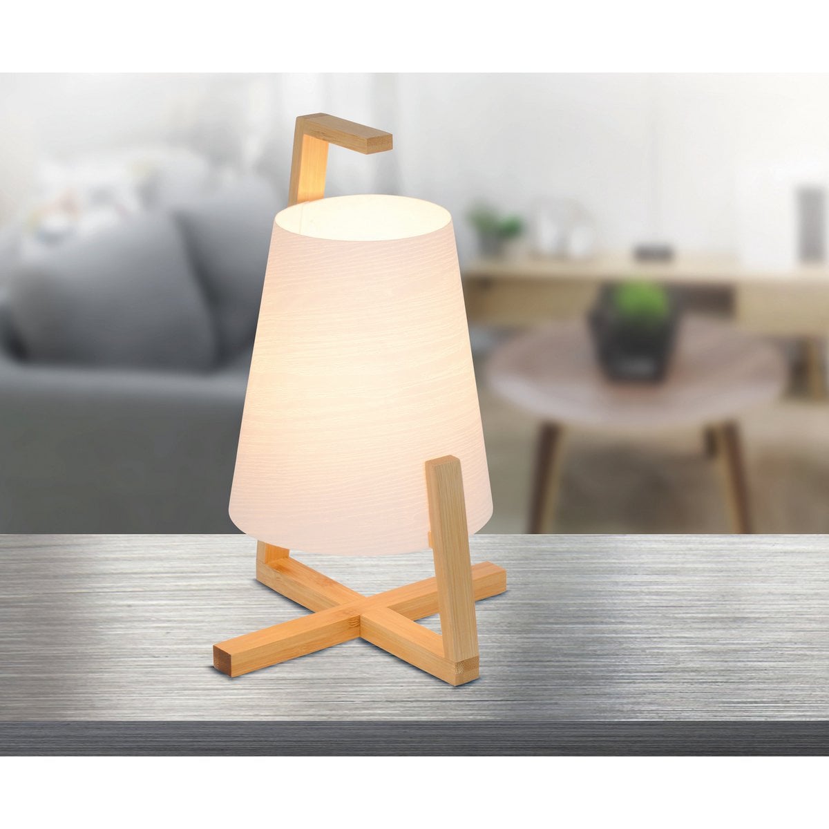 Näve Bamboo Tafellamp Shoji - Wit 31,5cm