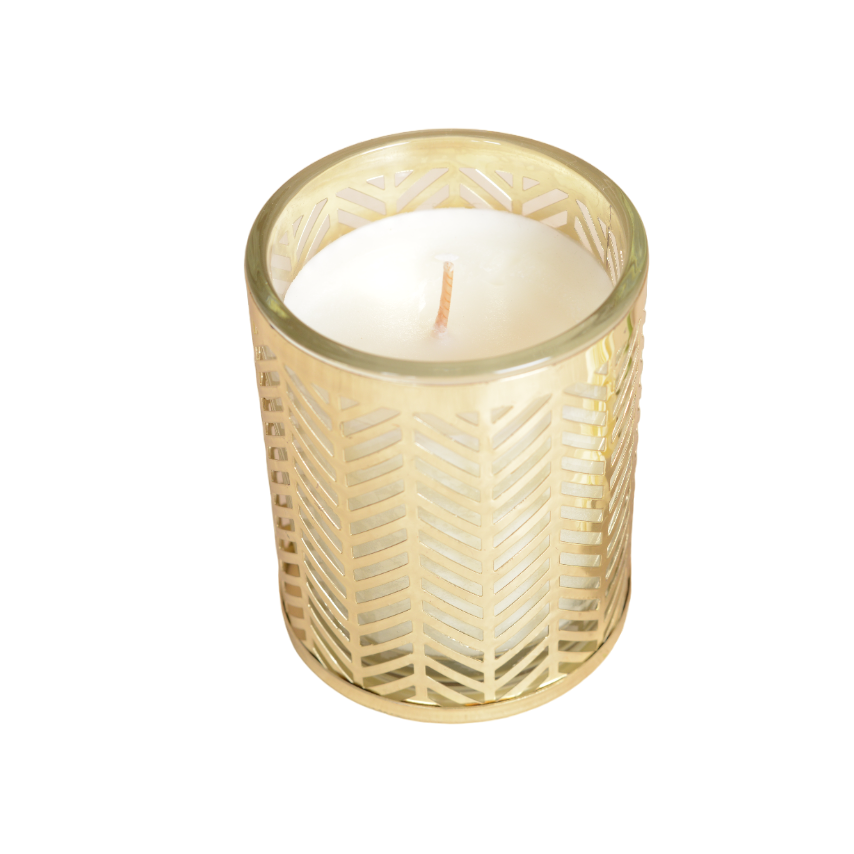 Vanille Kaars Goud 8x7,5cm