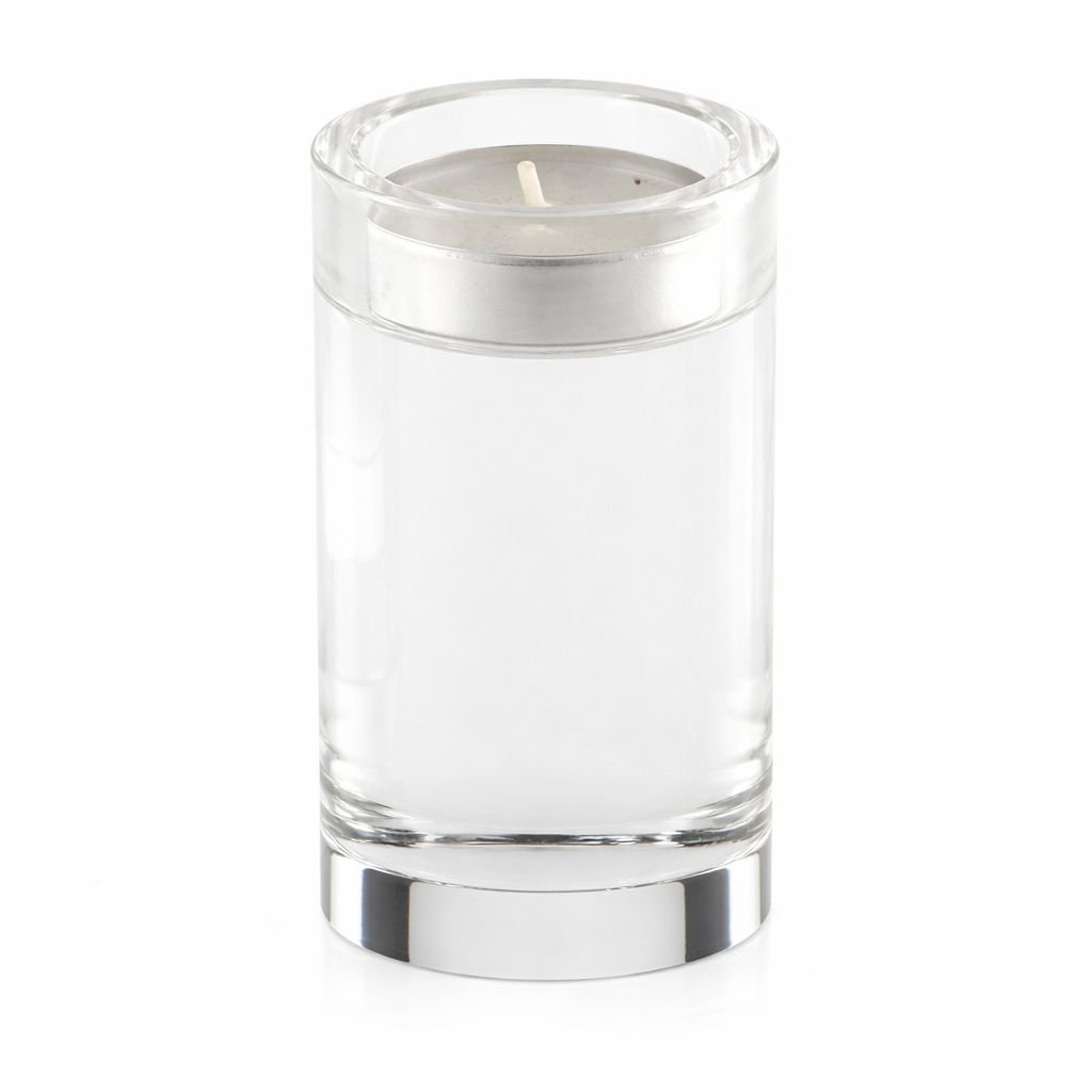 HOGE RONDE GLAZEN KAARSHOUDER H. 10 CM