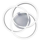 Näve Divora LED Plafondlamp 58cm Zilver Wit