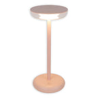 Noteloze tabletlicht "PASI" voor buiten en binnen, gemaakt van metaal en plastic in roze, dimbaar, met aanraking en geheugenfunctie, ca. 26 cm hoog