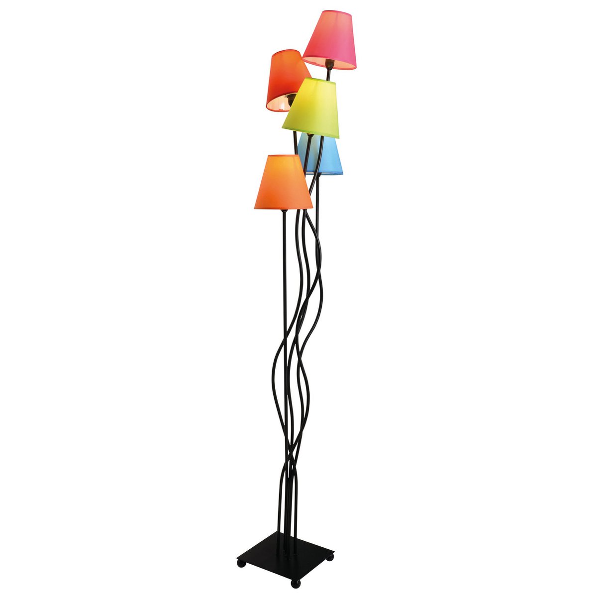 Näve Leuchten Blauwe Vloerlamp 163cm - Design met Paraplubakken