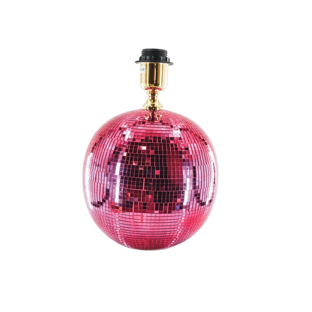 Disco Ball Tafellamp - Roze Glas - 20x20x20cm