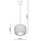 Näve Genève Hanglamp - Wit E27