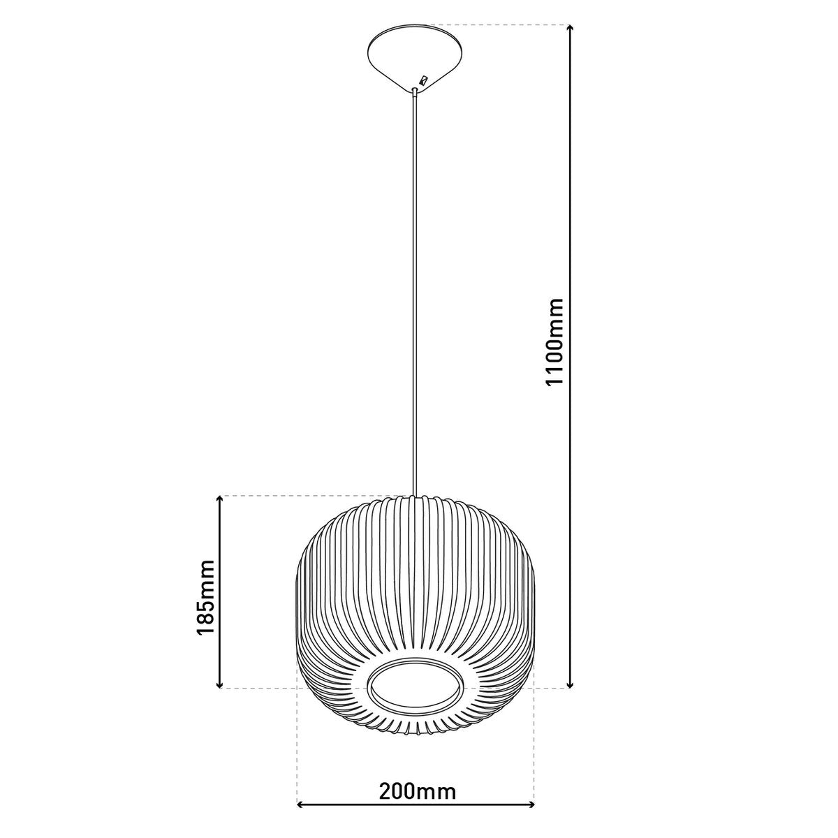 Näve Genève Hanglamp - Wit E27