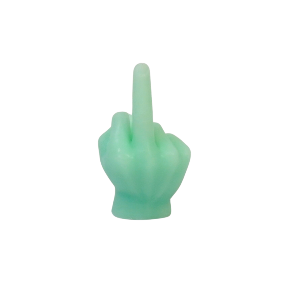 Huisvitamine middenvinger kaars - mint - 310g - 10x9x17cm