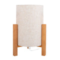 Matilda Tafellamp - Hout Wit 32cm E27