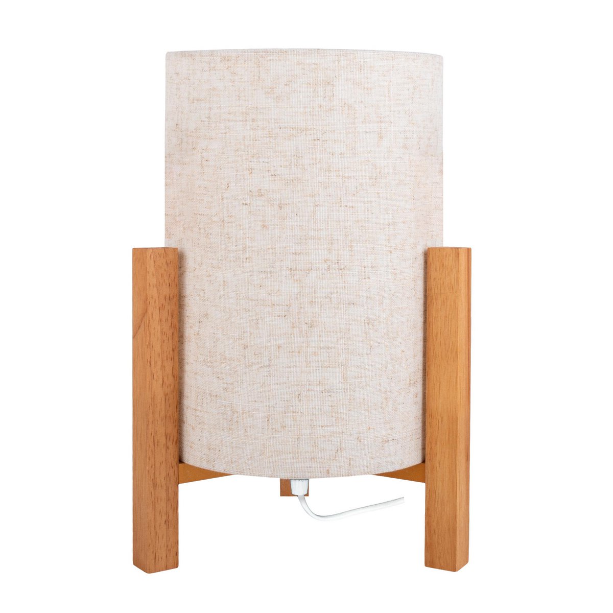 Matilda Tafellamp - Hout Wit 32cm E27
