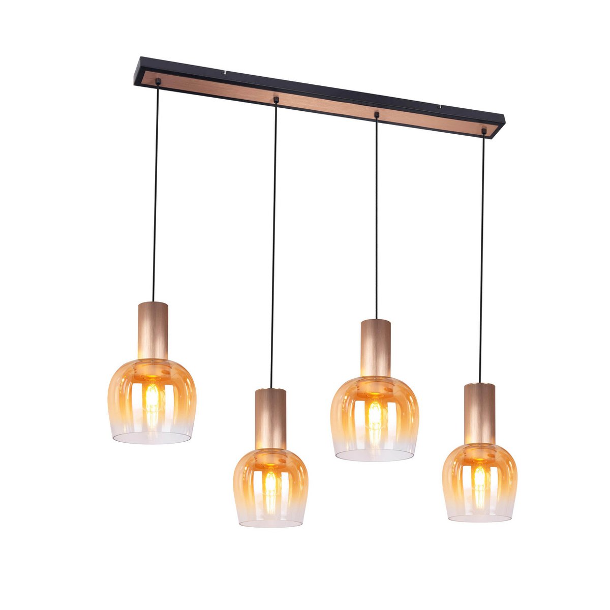 Näve Funda Hanglamp 4-Lichts Amber 150cm
