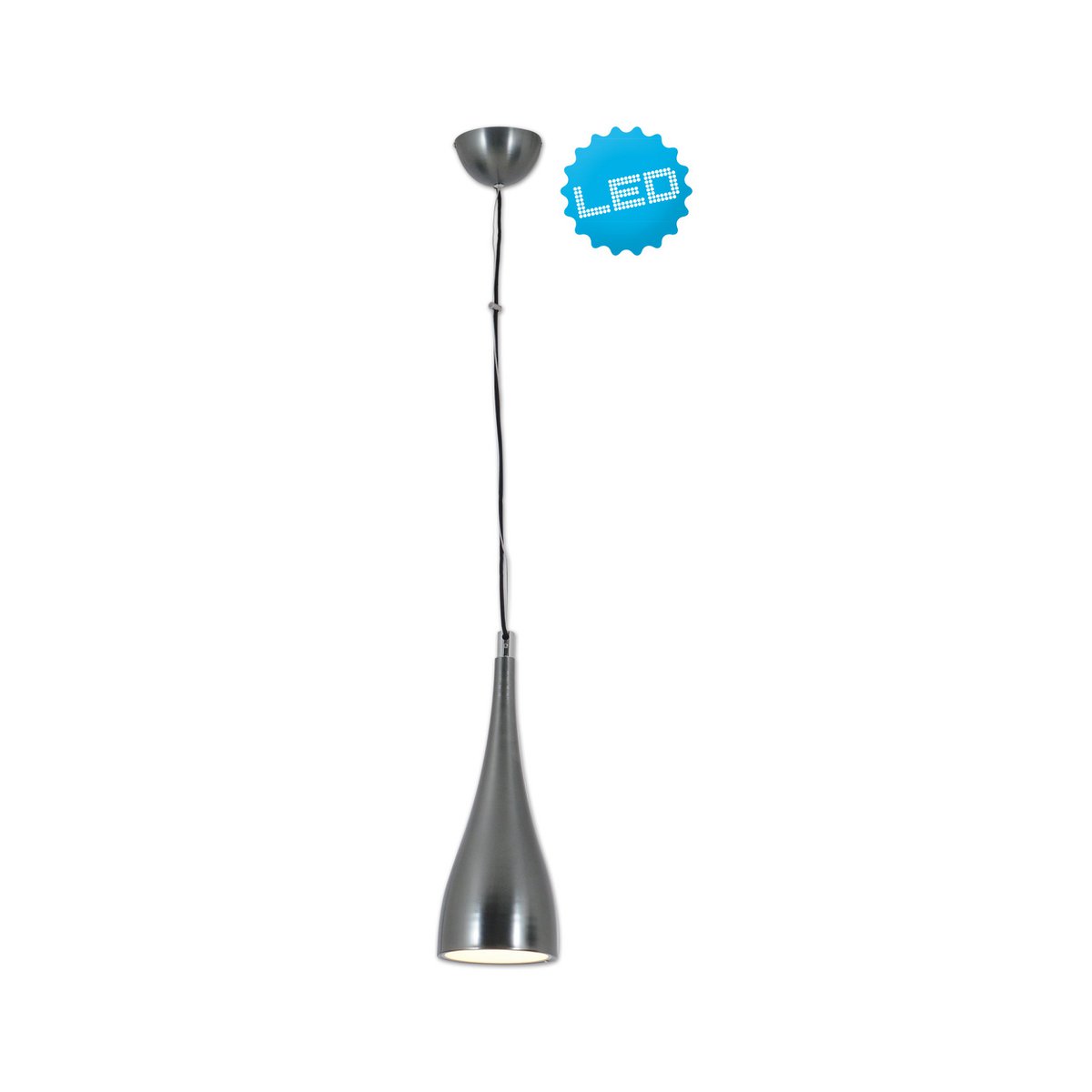 LED hanglamp Lima - Zwart 150cm