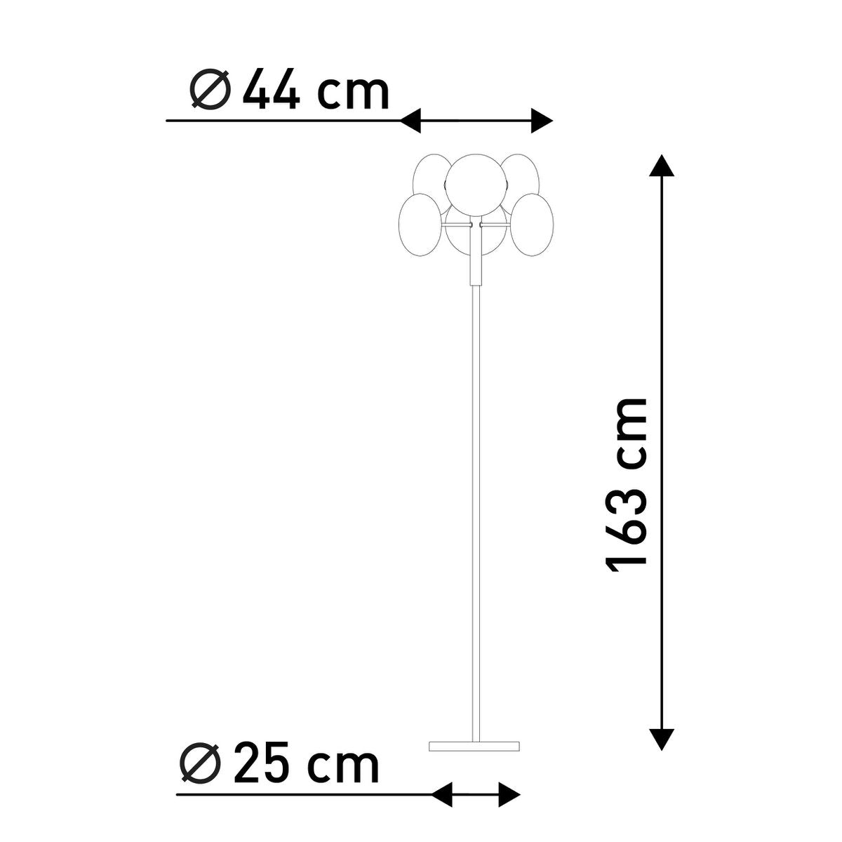 Näve Orion Vloerlamp Rokerig Chrome