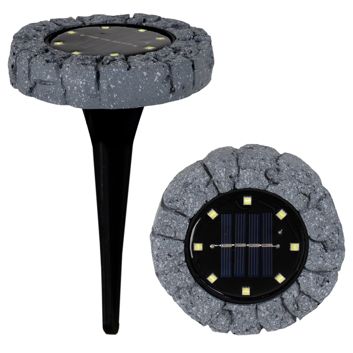Näve Kian Solar Grondspot Set 3 Stuks - Grijs Warmwit