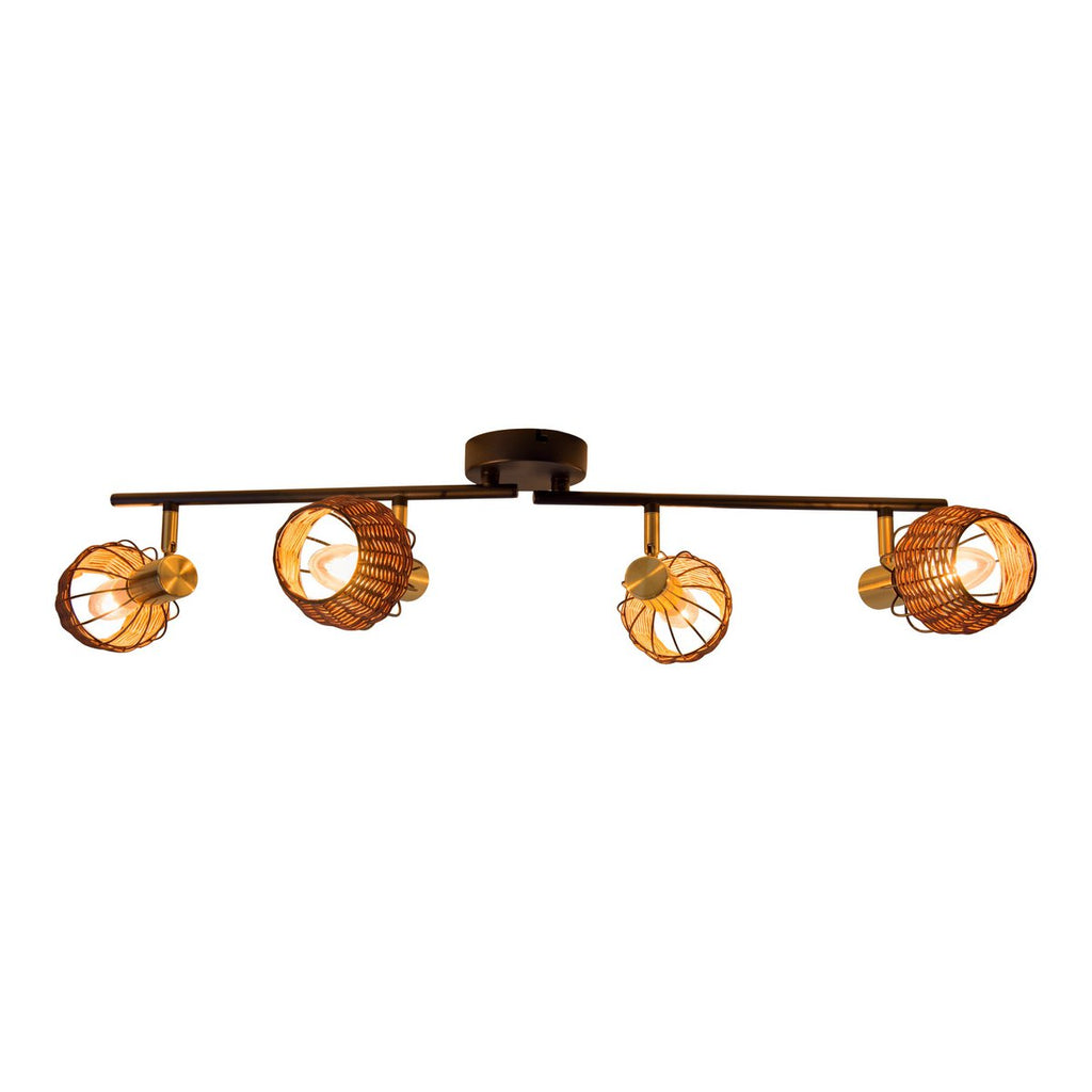 Corbis Plafondlamp - Zwart/Goud 78cm