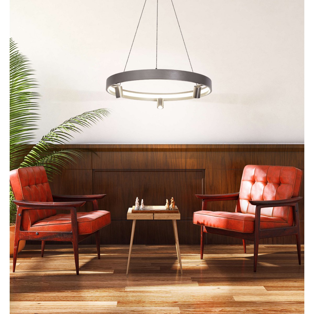 Näve Tristan LED-hanglamp 58cm Wit