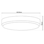 LED-plafondlamp Lissabon 61cm Wit Dimbaar