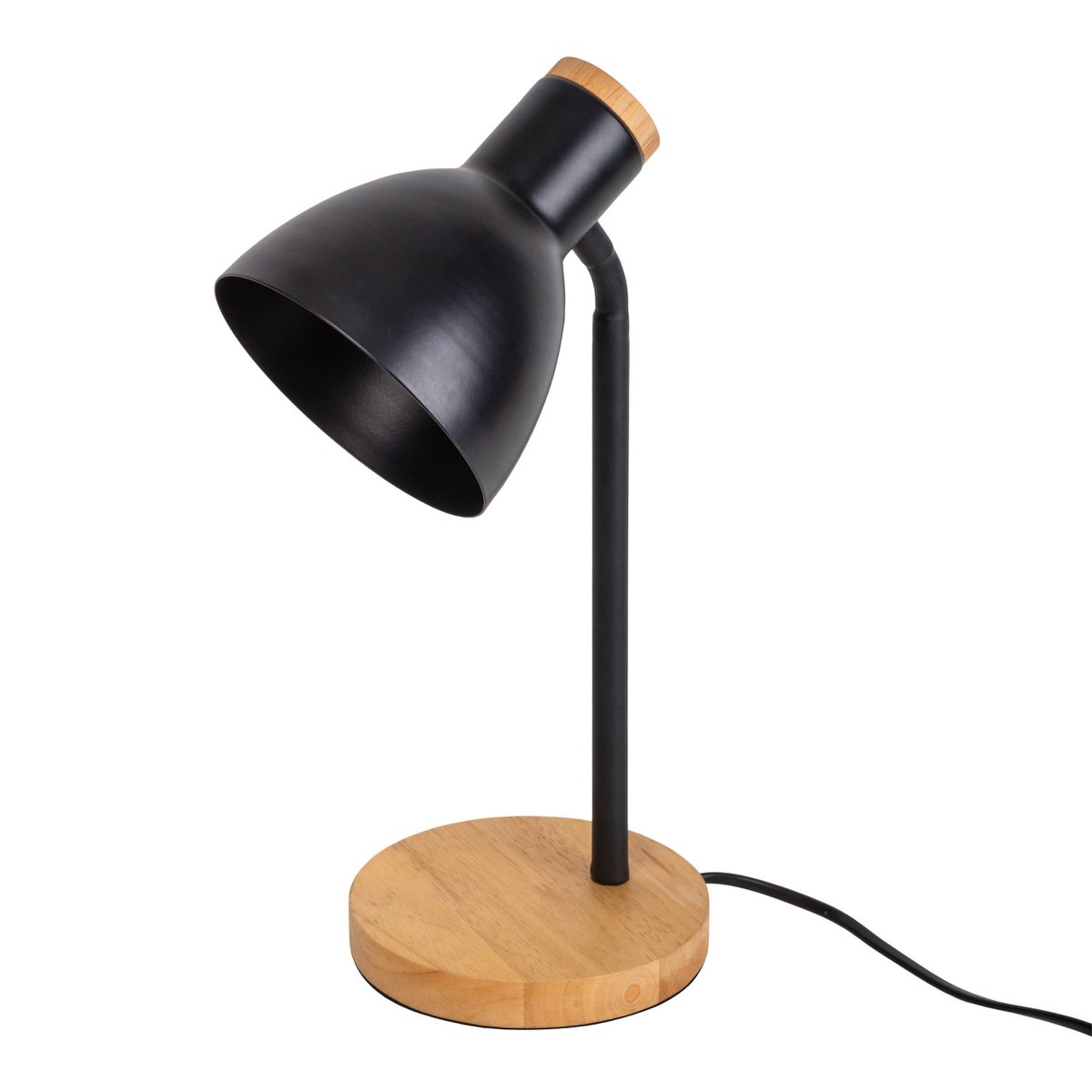 Marie Bureaulamp - Zwart Metaal Hout E14
