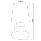 Näve Stoney Tafellamp Keramiek Zwart Goud 31cm