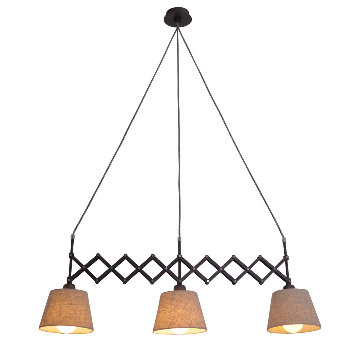 Näve Adrienne Hanglamp Schaarlamp Bruin 52-100cm