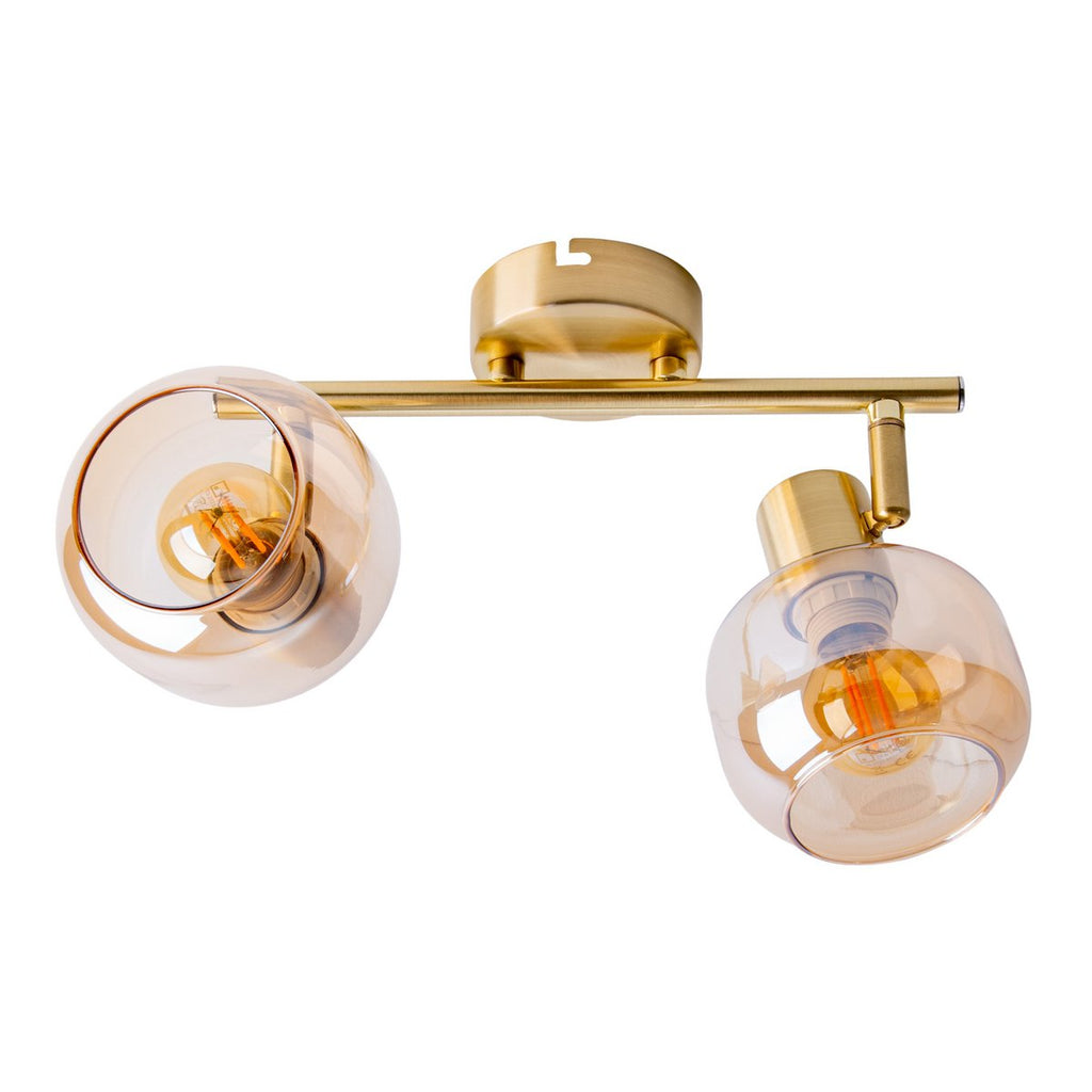 Libby Plafondlamp - Messing Amber Retro 40cm 2-Stuks