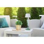 LED -licht "Emmi" voor buiten en binnen, tafellamp gemaakt van metaal en plastic, met stevig gebouwd -in LED's, LED -tafellamp voor balkon, terras, tuin, woonkamer, wintertuin, ca.