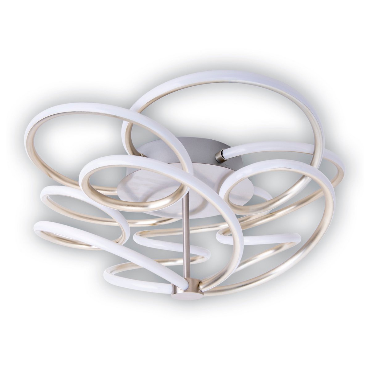 LED-plafondlamp Rizado Ø57cm Näve - Nikkel