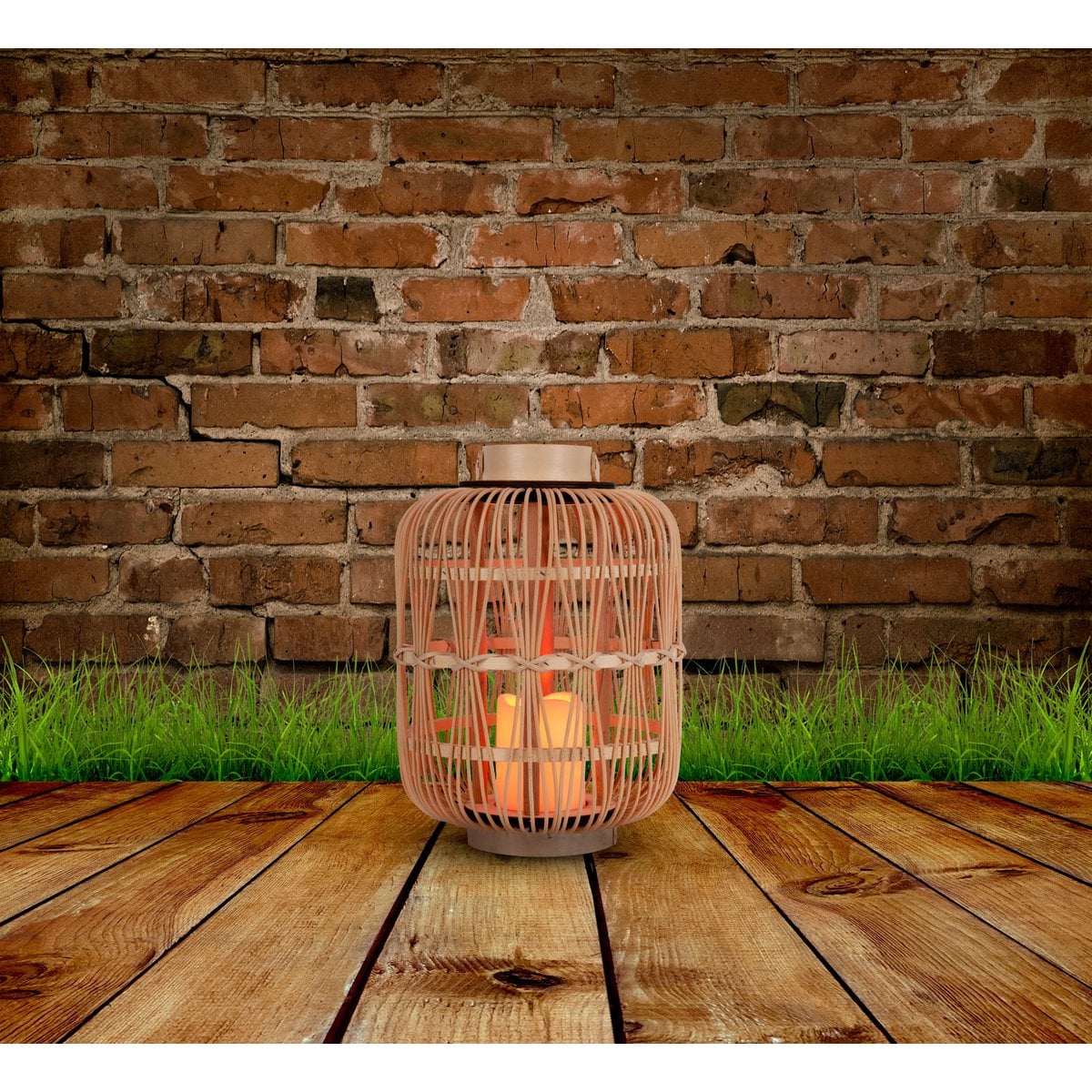 LED Decol Light Korbinian - Rattan 32,5cm