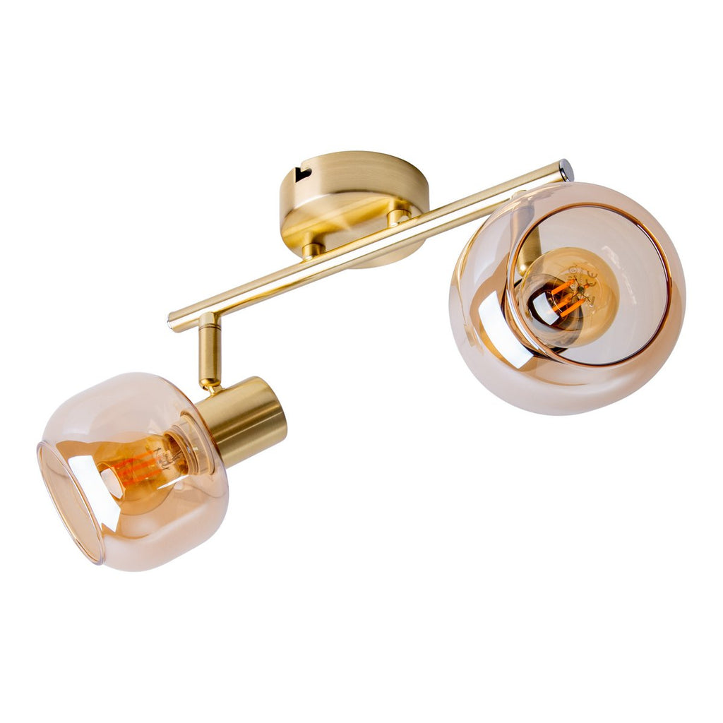 Libby Plafondlamp - Messing Amber Retro 40cm 2-Stuks