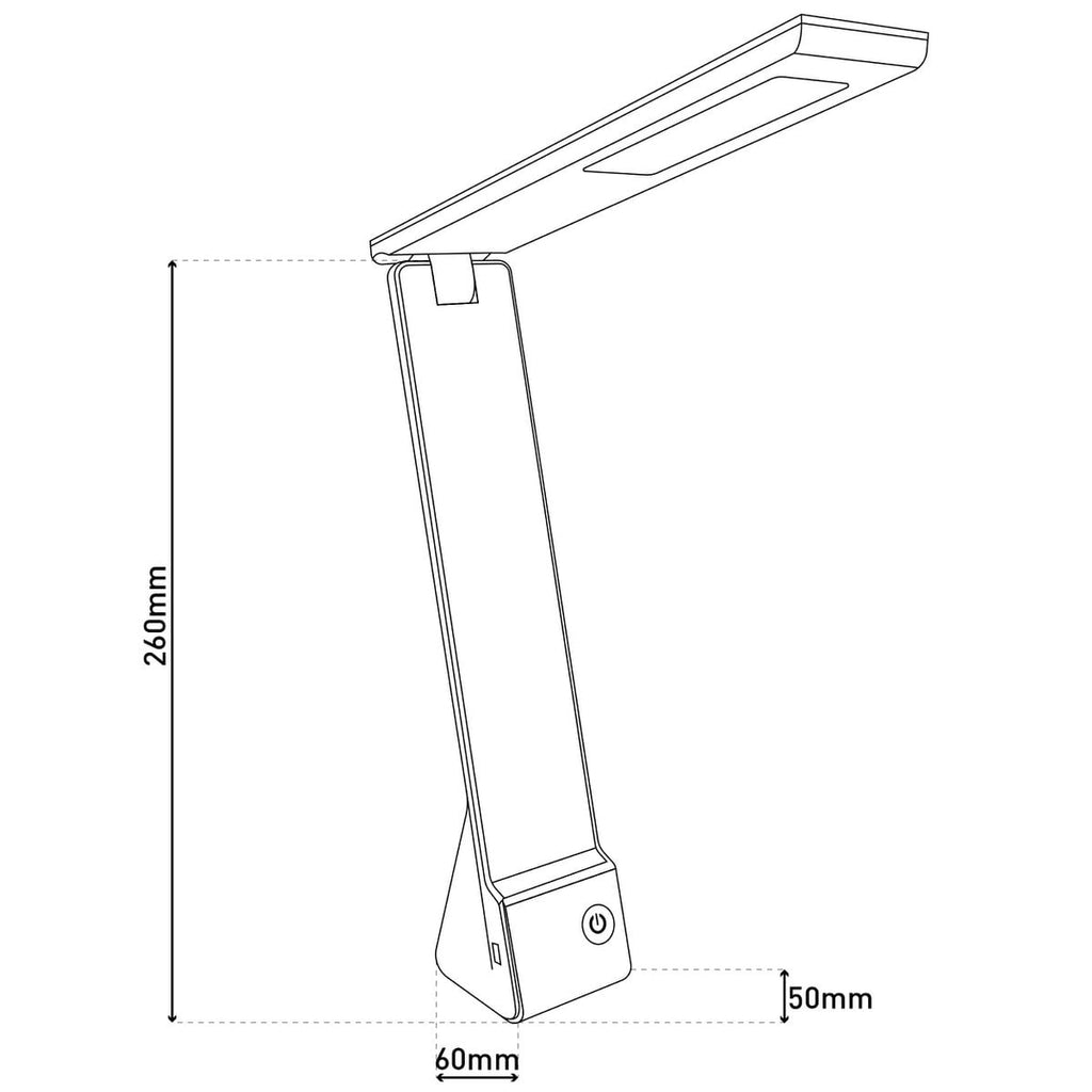 LED Tafellicht ULF - Grijs 26cm Draadloos