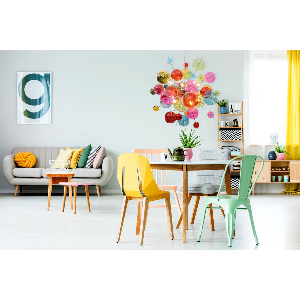 Hanglamp Explosie - 65cm Metaal Glas G9