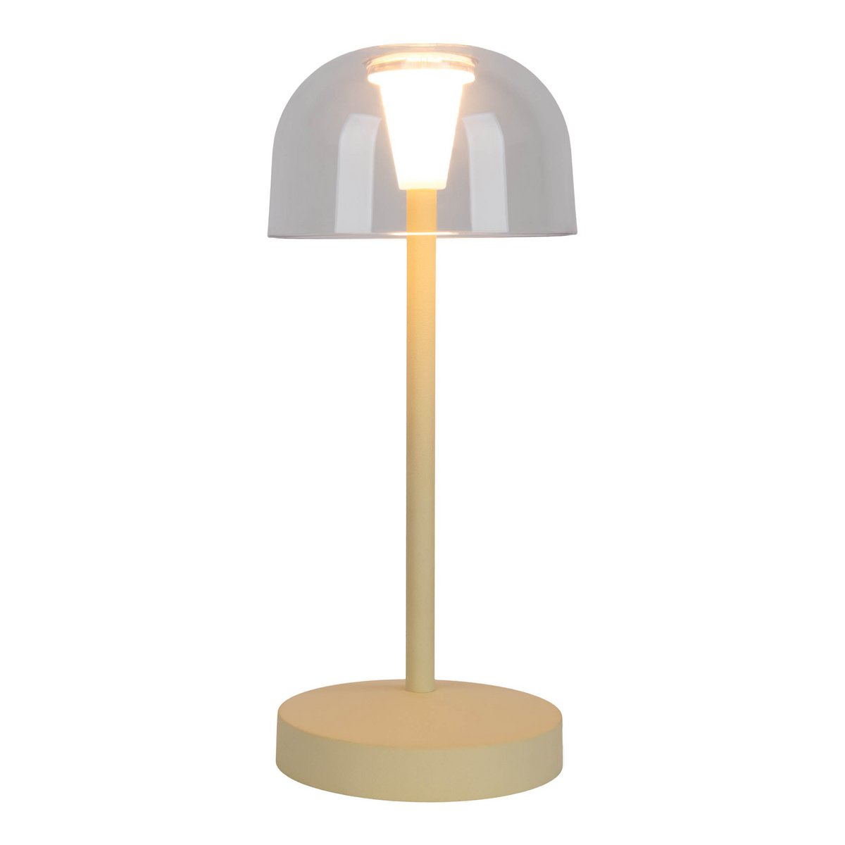 Näve Gomba LED-batterijtafellamp Geel 18,5cm
