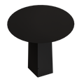 Charm Side Tafel Zwart - Gorillz Ronde Design Vijfhoekige Poot