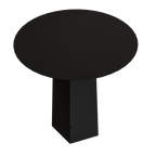 Charm Side Tafel Zwart - Gorillz Ronde Design Vijfhoekige Poot