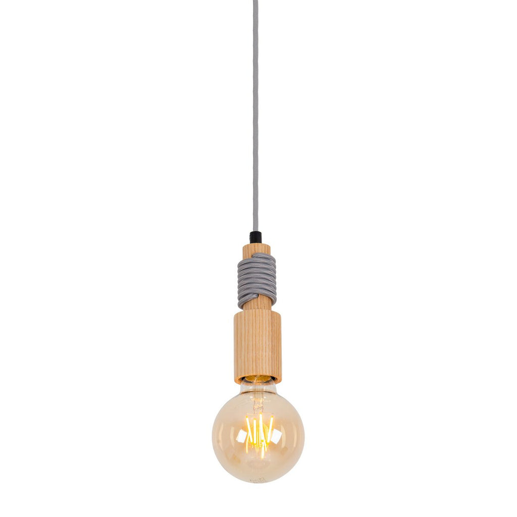 Näve Bento LED Hängeleuchte Holz 130cm