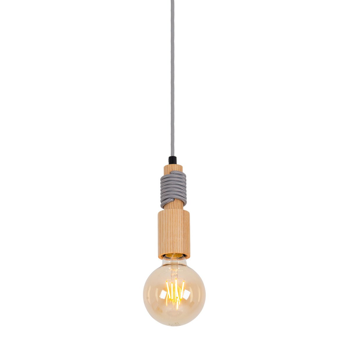 Näve Bento LED Hängeleuchte Holz 130cm