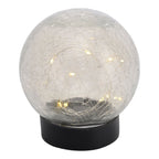 Näve Crackle Solar Tafellamp 3-Set Wit 12cm