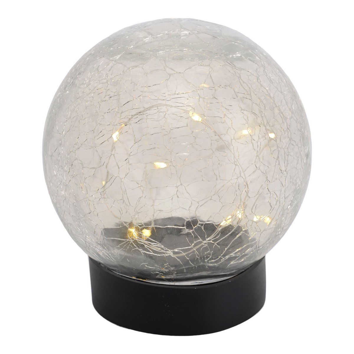 Näve Crackle Solar Tafellamp 3-Set Wit 12cm