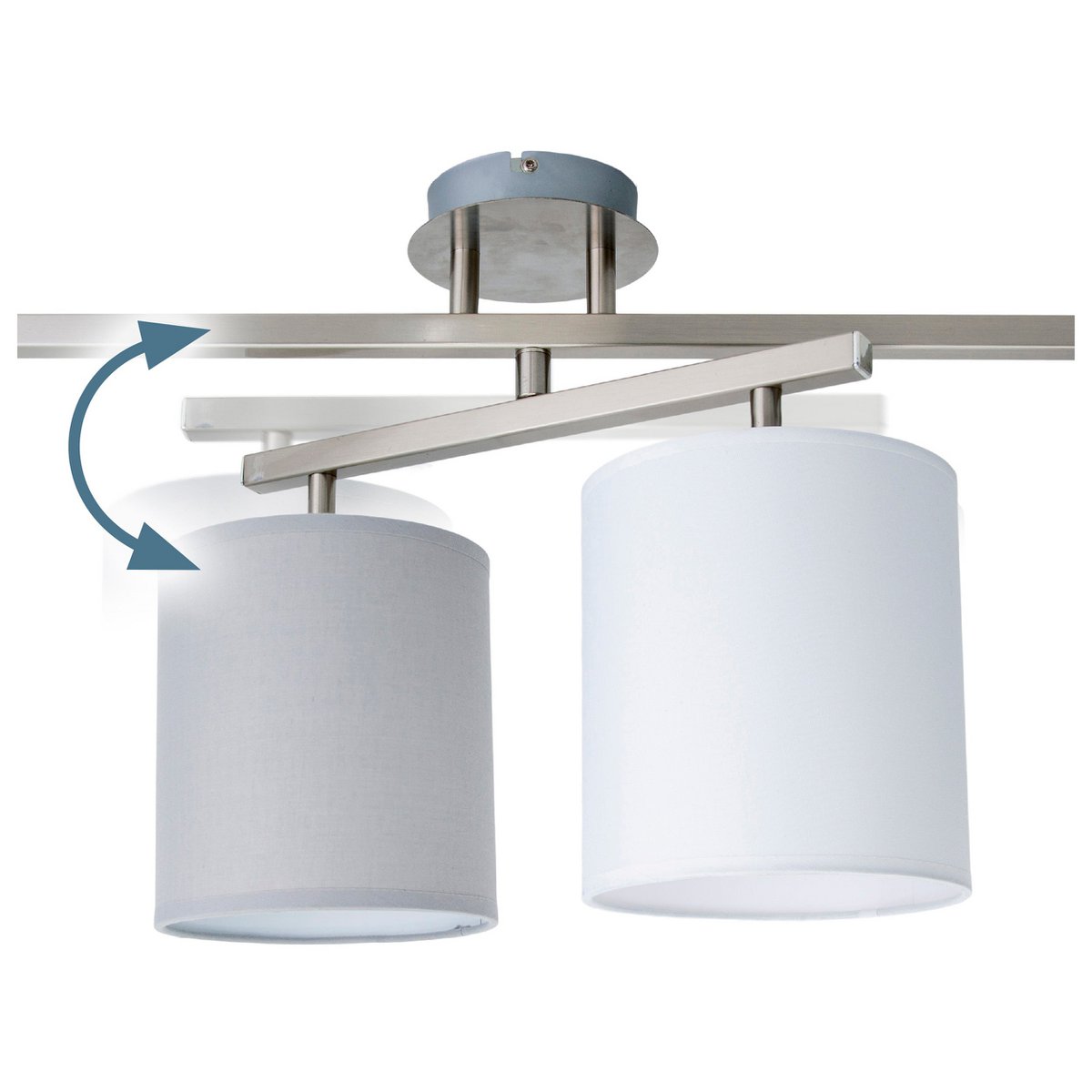 Näve Tilde Plafondlamp - Grijs 82cm E27
