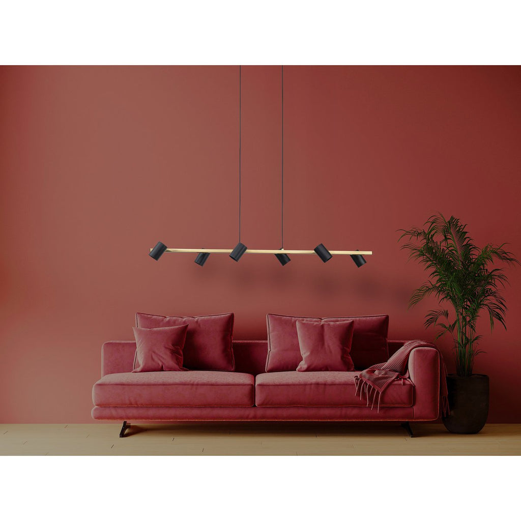 Näve Frida Hanglamp - Zwart/Goud 115cm