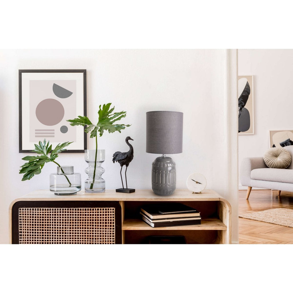 Näve Erida Keramische Tafellamp Grijs E14