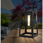 LED -decoratieve lamp, voor buiten, decoratie metaal en plastic in het zwart, met geïntegreerde LED