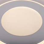 LED-plafondlamp "Doira" Ø 50,5 cm, 7,5 cm hoog, metaal en plastic in zilver en wit, geïntegreerde LED's, 3600 lm licht licht, dimable, CCT-functie 3000-6500 K, nachtlichtfunctie
