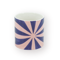 Blauw/roze Swirl plantenpot - Dolomiet - 15,5x15,5x16cm