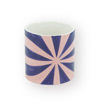 Blauw/roze Swirl plantenpot - Dolomiet - 15,5x15,5x16cm