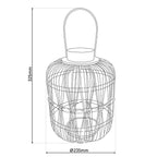 LED Decol Light Korbinian - Rattan 32,5cm