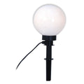Buiten de Spitical Spit "Ball" D: 20 cm, voor buiten, plastic aarde spies, wit, E27, - Wegelettes