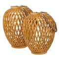 Näve Cesto Solar Laterne Set 24cm - 2 stuks Natuurlijk - Zonne-energie