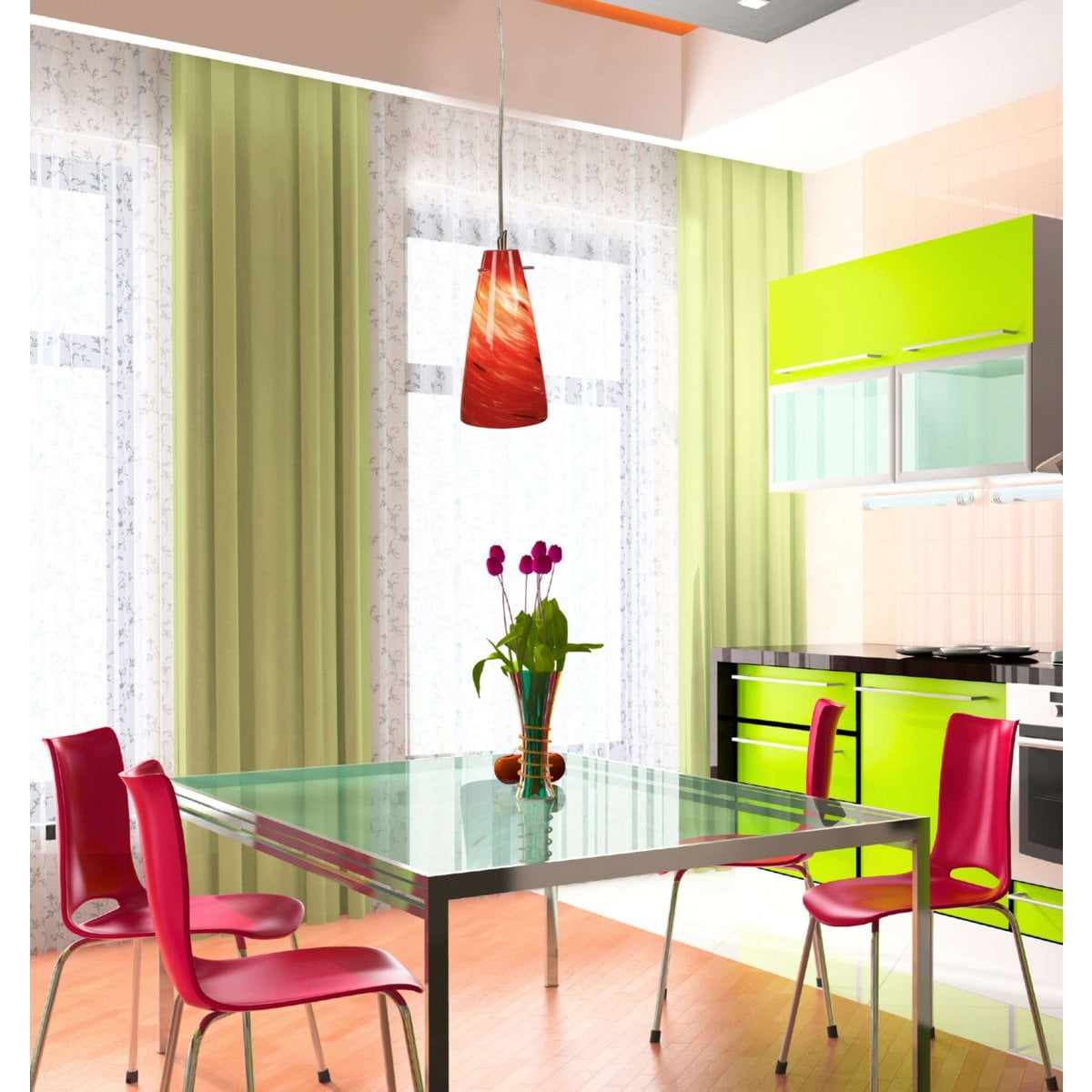 Näve Hanglamp Rot Metaal Glas 40W