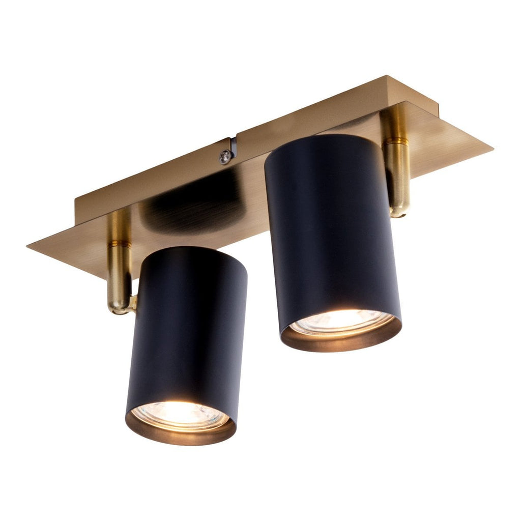 Näve Frida Wandlamp 2x GU10 - Zwart/Goud