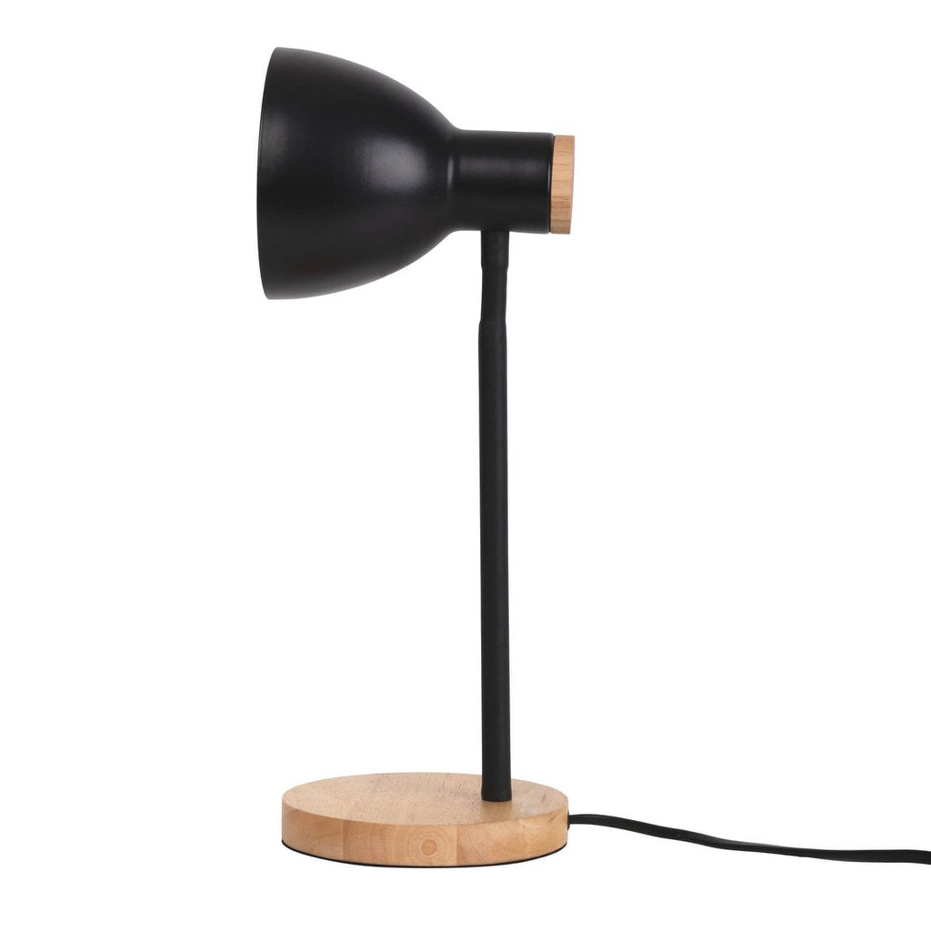 Marie Bureaulamp - Zwart Metaal Hout E14